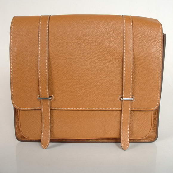 H92111 Hermes Steve 35CM Messenger Bag in pelle Clemence Camel